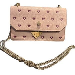 JIMMY CHOO Pink 2017 Ltd Edition Valentine’s Sweet Heart Mini Crossbody Bag